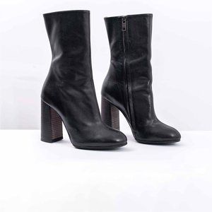 Chloe Block Heel Zip Up Boots